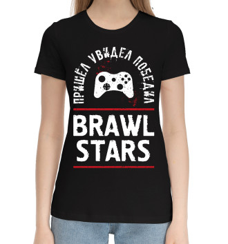 Женская Хлопковая футболка Brawl Stars Победил