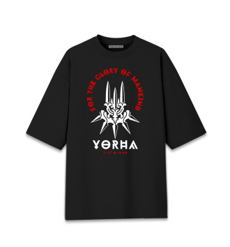 Женская Хлопковая футболка оверсайз Nier: Automata, YoRHa
