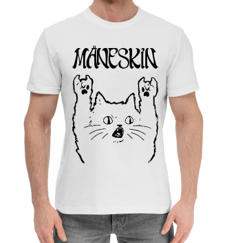 Мужская Хлопковая футболка Maneskin - Rock Cat