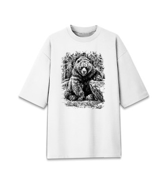 Мужская Хлопковая футболка оверсайз Лесной царь