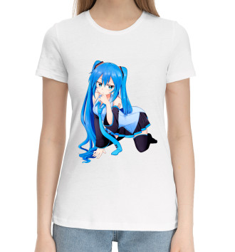 Женская Хлопковая футболка Hatsune Miku: Project DIVA