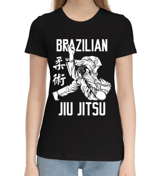 Женская Хлопковая футболка Бразильское джиу-джитсу