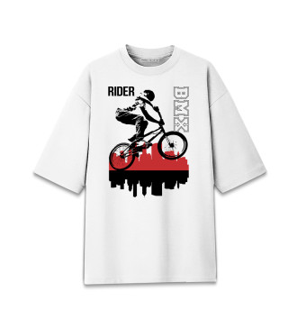 Женская Хлопковая футболка оверсайз Rider bmx