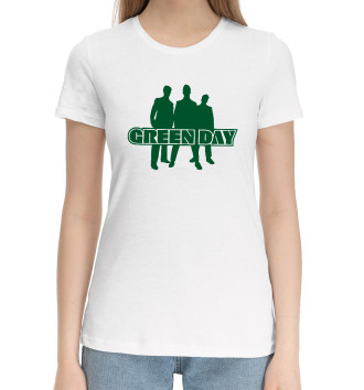 Женская Хлопковая футболка Green Day