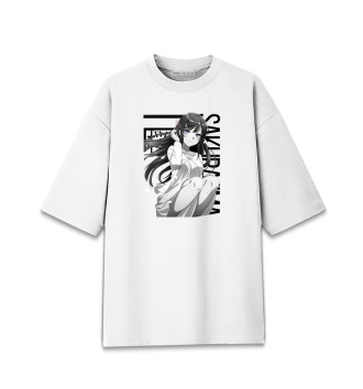 Женская Хлопковая футболка оверсайз Сакураджима Май