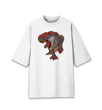 Мужская Хлопковая футболка оверсайз Динозавр