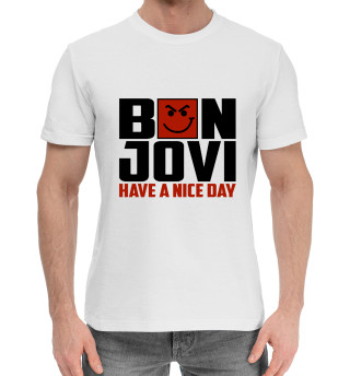 Мужская хлопковая футболка Bon Jovi