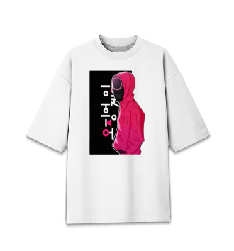 Женская Хлопковая футболка оверсайз Игра в кальмара