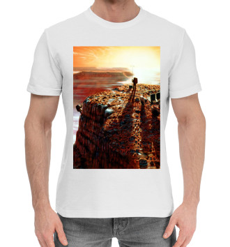 Мужская Хлопковая футболка Марсианская экспедиция