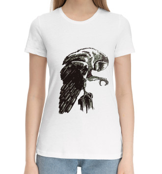 Женская Хлопковая футболка Графическая сова