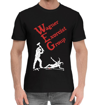 Мужская Хлопковая футболка Wagner Exorcist Group на черном