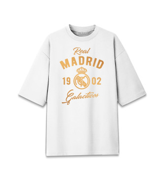 Мужская Хлопковая футболка оверсайз Реал Мадрид