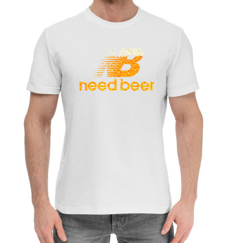 Мужская Хлопковая футболка Need Beer
