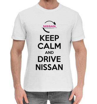 Мужская Хлопковая футболка Будь спок и води Nissan