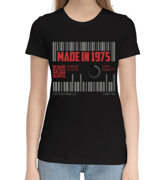 Женская Хлопковая футболка Made in 1975