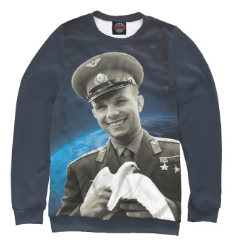 Мужской Свитшот Гагарин с голубем мира