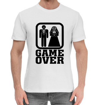 Мужская Хлопковая футболка GAME OVER