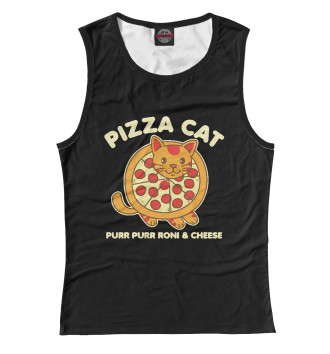 Женская Майка Pizza cat