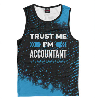 Мужская Майка Trust me I'm Accountant (синий)