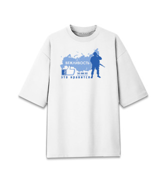 Хлопковая футболка оверсайз для девочек Вежливость