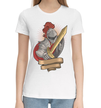 Женская Хлопковая футболка Рыцарь