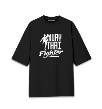 Женская Хлопковая футболка оверсайз Muay Thai Fighter