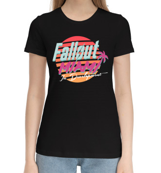 Женская Хлопковая футболка Fallout Miami