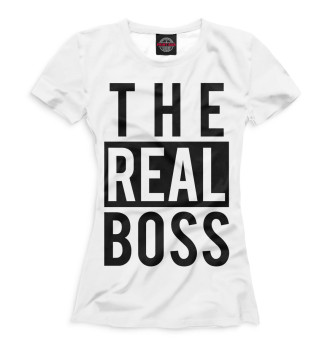 Женская Футболка The real boss