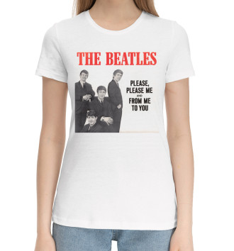 Женская Хлопковая футболка The Beatles - Please Please Me