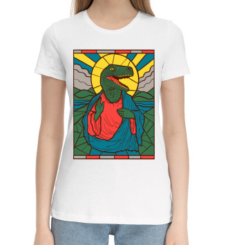 Женская Хлопковая футболка Dino Jesus