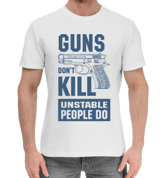 Мужская Хлопковая футболка Оружие не убивает