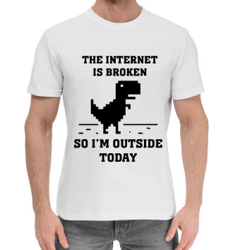Мужская Хлопковая футболка The Internet is Broken