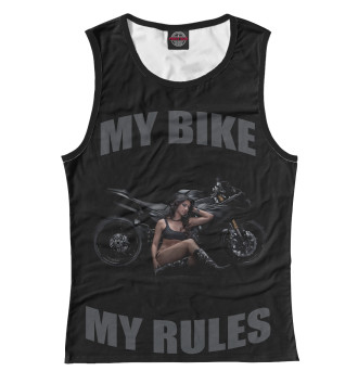Майка для девочек My bike - my rules