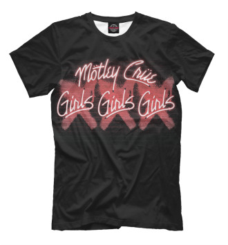 Мужская Футболка Motley Crue - Girls, Girls, Girls