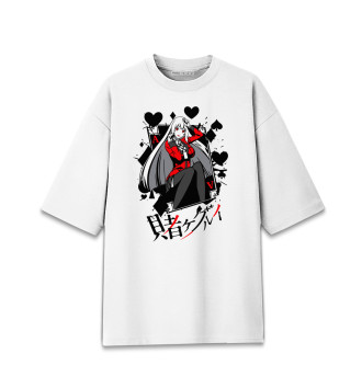 Женская Хлопковая футболка оверсайз Kakegurui Безумный азарт