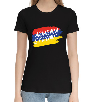 Женская Хлопковая футболка Сильная Армения