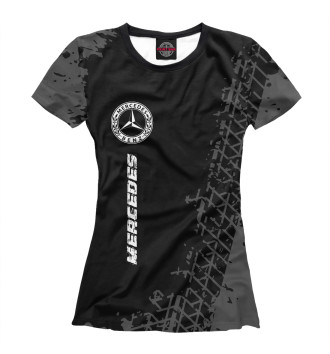 Футболка для девочек Mercedes Speed Tires на темном