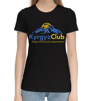 Женская Хлопковая футболка Киргиз стан