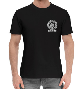 Мужская Хлопковая футболка Велес (Лес храм)