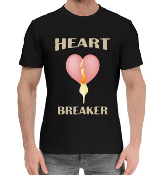 Мужская Хлопковая футболка Heart breaker