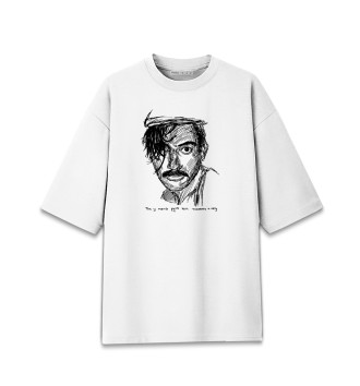 Мужская Хлопковая футболка оверсайз Внутри Лапенко