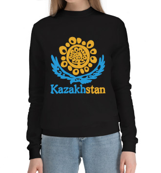 Женский Хлопковый свитшот Kazakhstan
