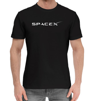 Мужская Хлопковая футболка SPACEX.