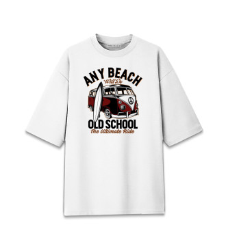 Мужская Хлопковая футболка оверсайз Any Beach Old School