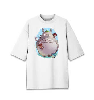 Мужская Хлопковая футболка оверсайз Totoro