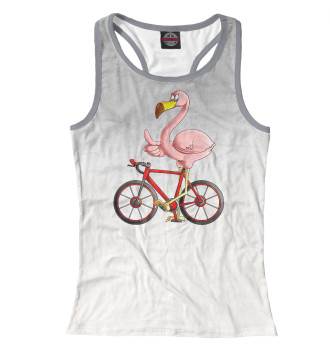 Женская Борцовка Flamingo Riding a Bicycle