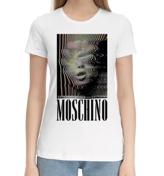 Женская Хлопковая футболка Moschino