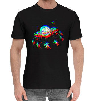 Мужская Хлопковая футболка Psychedelic Space