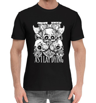 Мужская Хлопковая футболка As I Lay Dying (черепа)