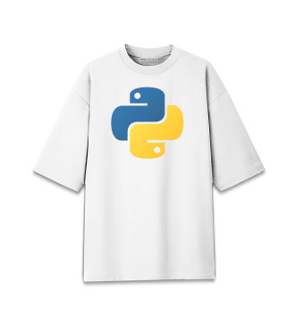 Мужская Хлопковая футболка оверсайз Python